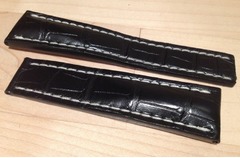 [Verkauft] Breitling Kroko Lederband 761P 24/20 mm schwarz