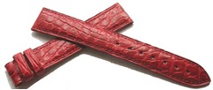 Cartier Krokodil Dornschließenuhrband 18/16 mm Rot XL