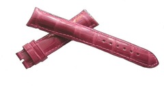 CHOPARD Krokodil Damenuhrband ohne Dornschliesse Pink Glanz 19/16 mm