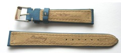 Breitling 805S Nylon Leather Dornschließenuhrband 16-14 mm Blau