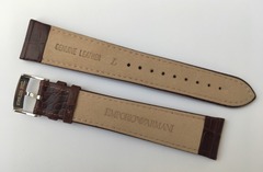 [Verkauft] Emporio Armani Uhrband 22 mm braunes Leder lang
