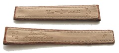Breitling Echt-Kroko Faltschließenband Braun 16-14 mm