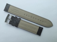 Emporio Armani Lederarmband 20/20 mm Dunkelbraun