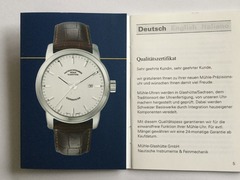 [Verkauft] Mühle Glashütte Gebrauchsanweisung Germanika III Ref. M1-38-20