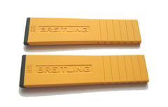 Breitling Twin PRO 262S Kautschuk-Faltschließenband 22-20 mm Schwarz/Gelb